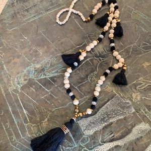 Boho long tassel necklace